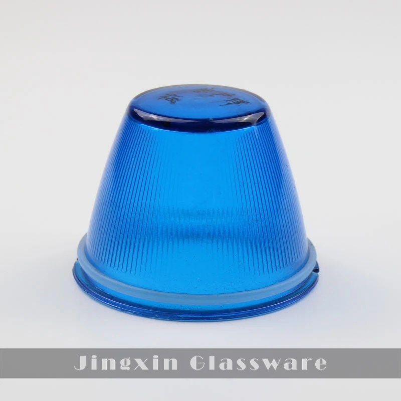 Blue Bubble Conical Glass Lamp Cover suppliers